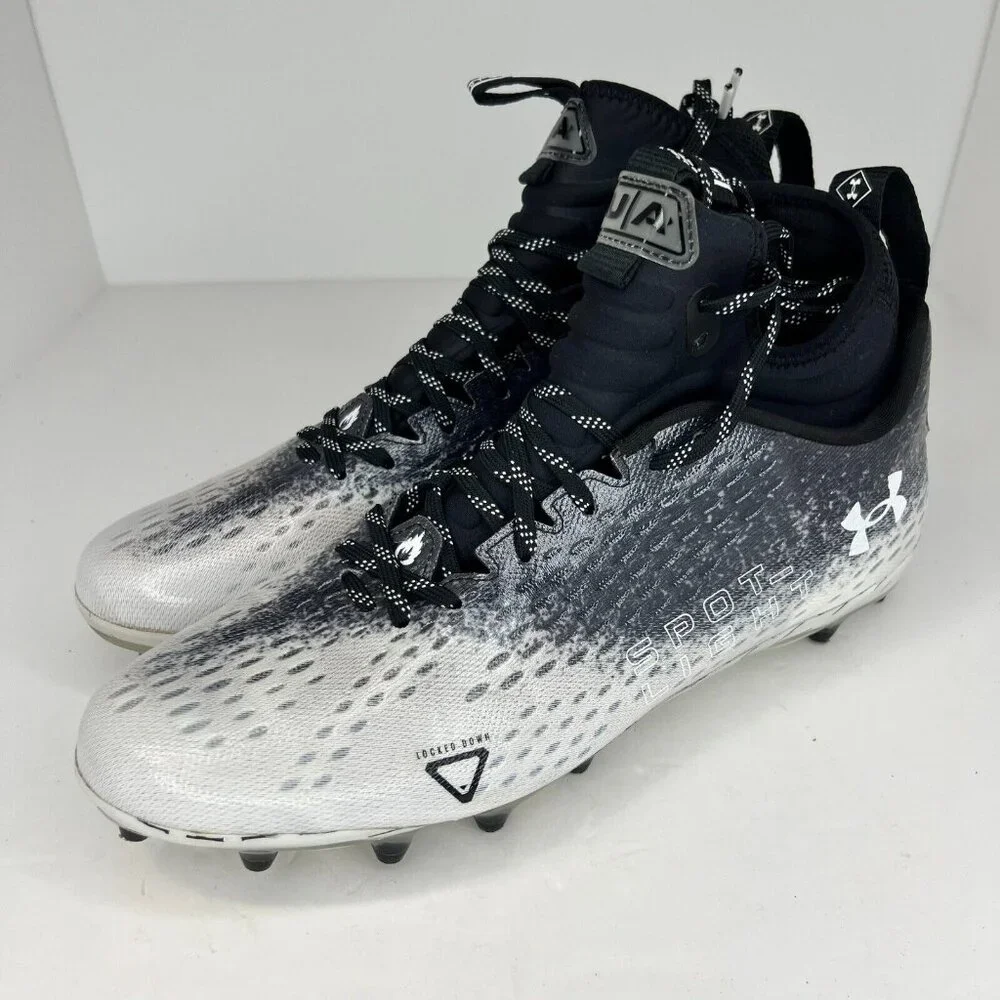 Under Armour Mens 3025082-001 Black Spotlight Lux MC 2.0 Size 12 Football Cleats